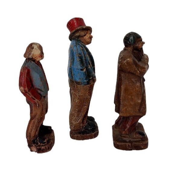Syrocco Burwood Vintage 30s 40s Resin Hobo Folk Art Musicians Figurines - Picture 3 of 9